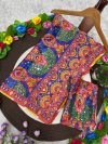D No 210 By St Chinon Silk Patola With Peacock Printed Saree